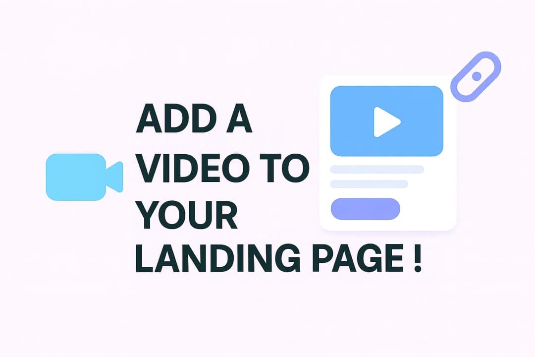 How to add a video to a landing page link ?