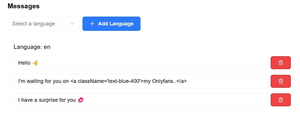Fake chatbot on landing page