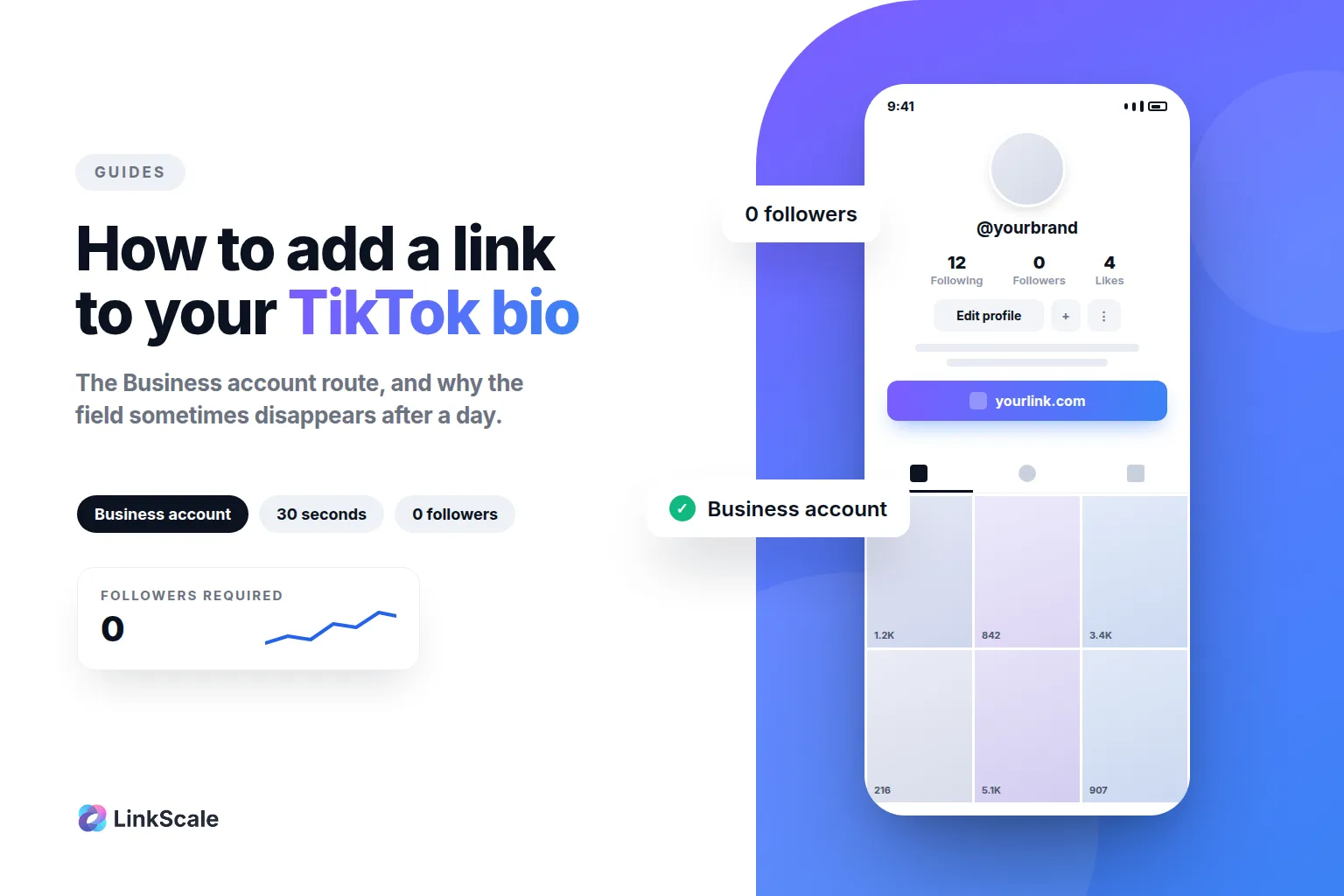 How to add a link to your TikTok bio, with or without 1,000 followers