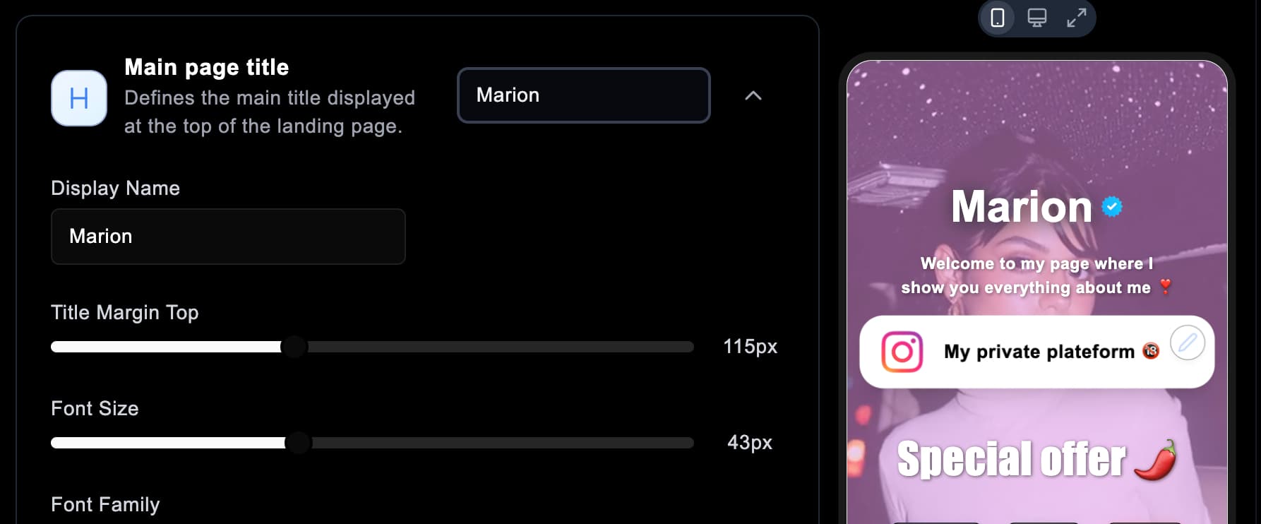 linkscale landing page title