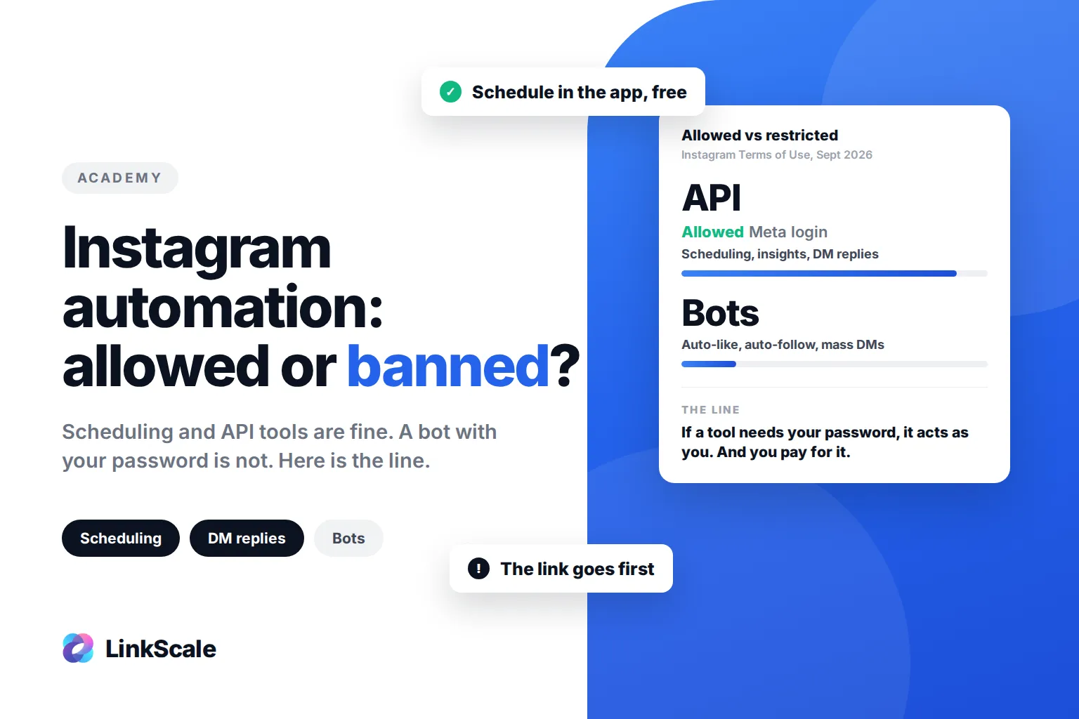 Instagram-automatisering: wat is toegestaan, wat leidt tot een ban (2026)