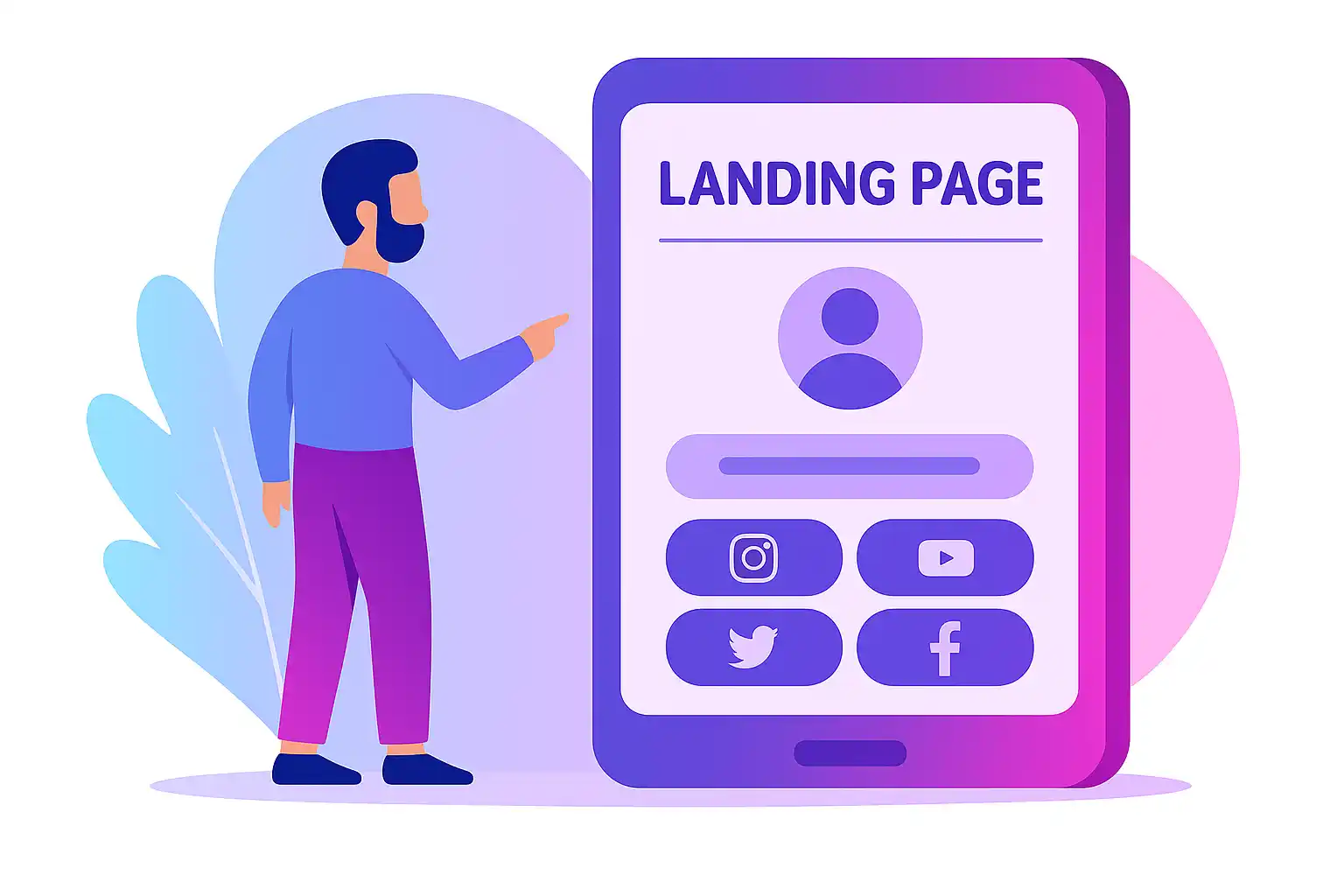 Landing page features