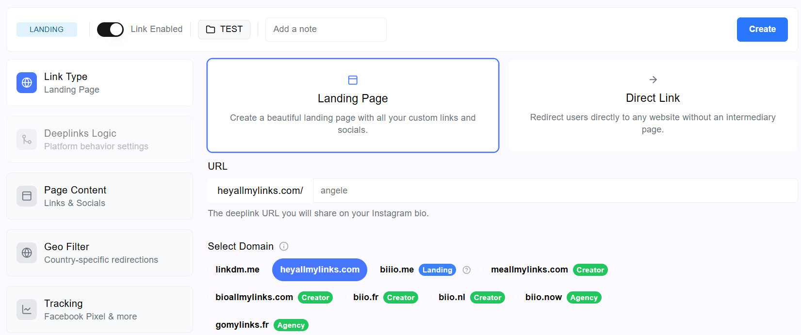 Linkscale dashboard