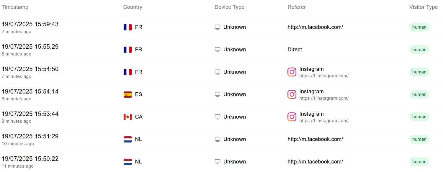 Link visitor data