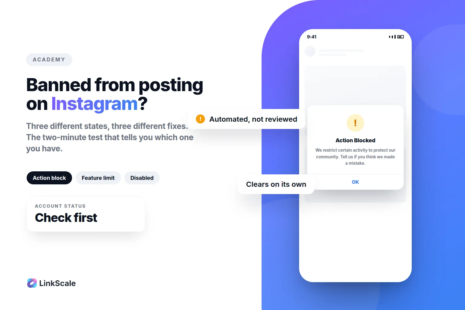 Banned from posting on Instagram? Here is which block you have