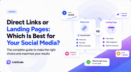 Choosing between direct links and landing pages for your social media: the complete guide