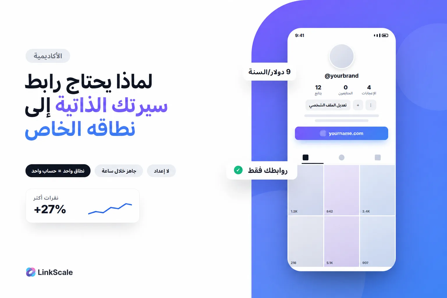 لماذا تستخدم نطاقًا مخصصًا لروابط النبذة التعريفية؟