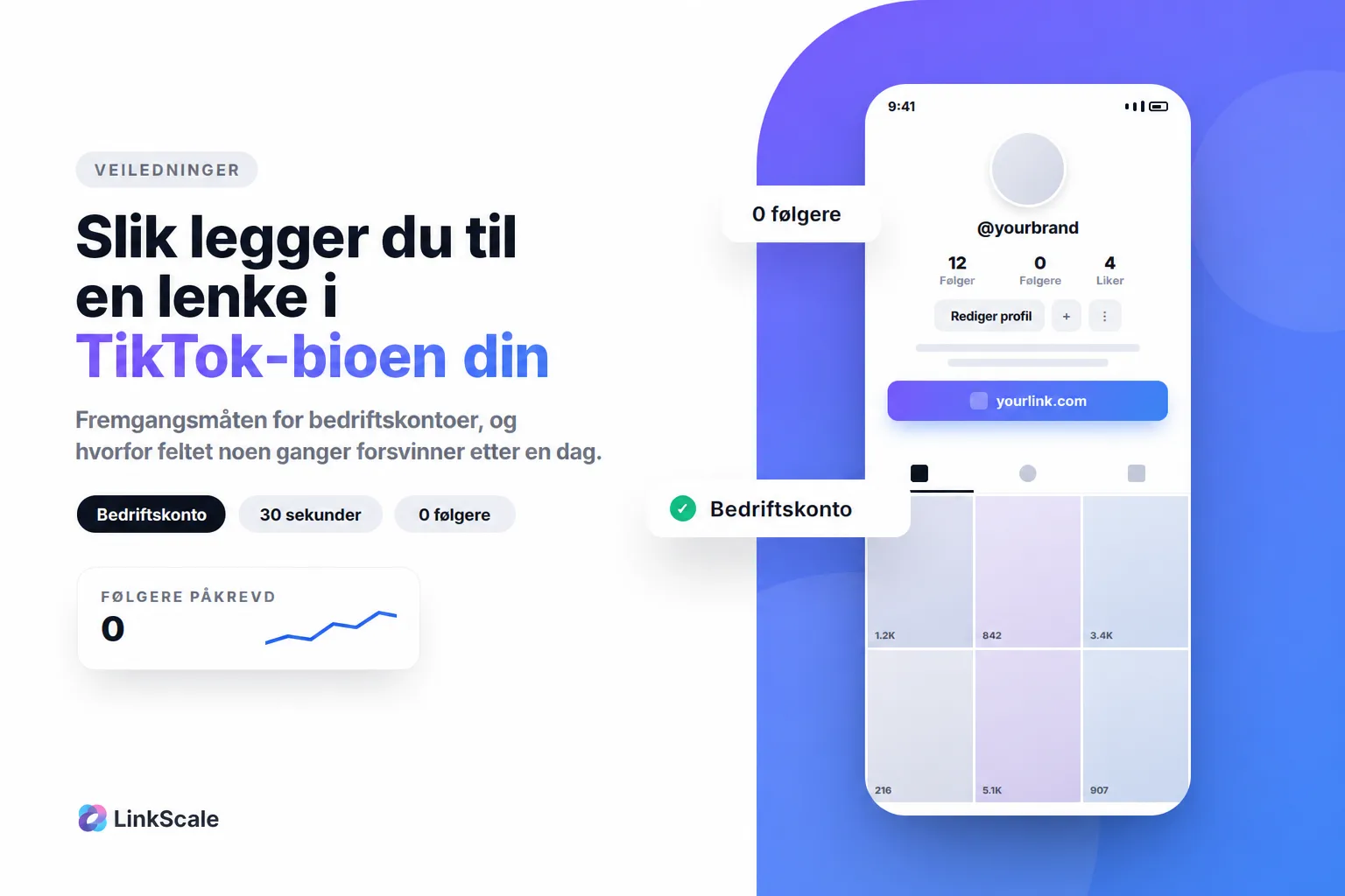 Slik legger du til en lenke i TikTok-bioen din, med eller uten 1 000 følgere