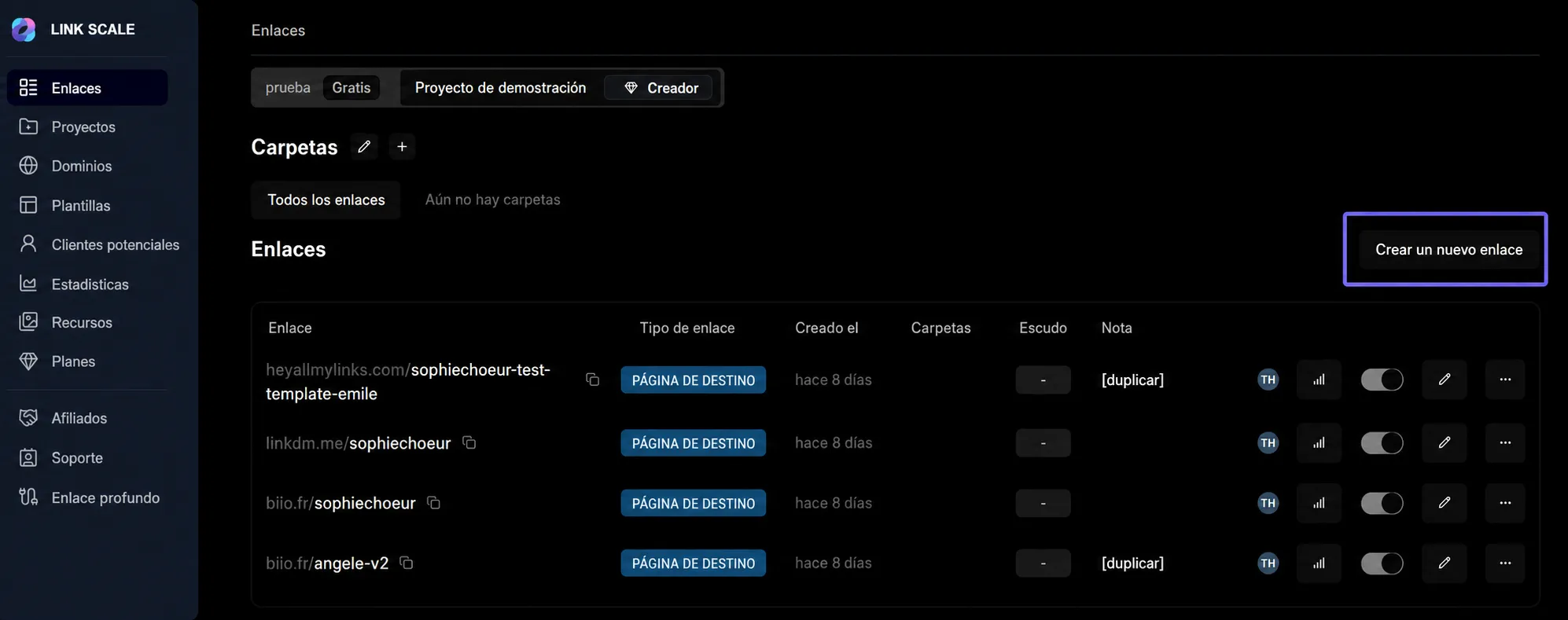Enlace directo de Linkscale 1